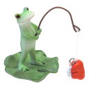 置物 財布を釣り上げたコポタロウ Copeau ( コポー カエル コポタロウ 玄関 かえる 蛙 グッズ マスコット ミニチュア 雑貨 オーナメント インテリア 飾る かわいい 可愛い オブジェ リビング 卓上 机上 小さい ミニ ) 【39ショップ】