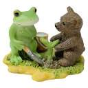 コポー お花を育てるカエルとクマ カエル 置物 ( Copeau 置き物 コポタロウ 玄関 かえる 蛙 グッズ マスコット ミニチュア 雑貨 オーナメント インテリア くま クマ 飾る かわいい 可愛い オブジェ リビング 卓上 机上 小さい ) 【39ショップ】