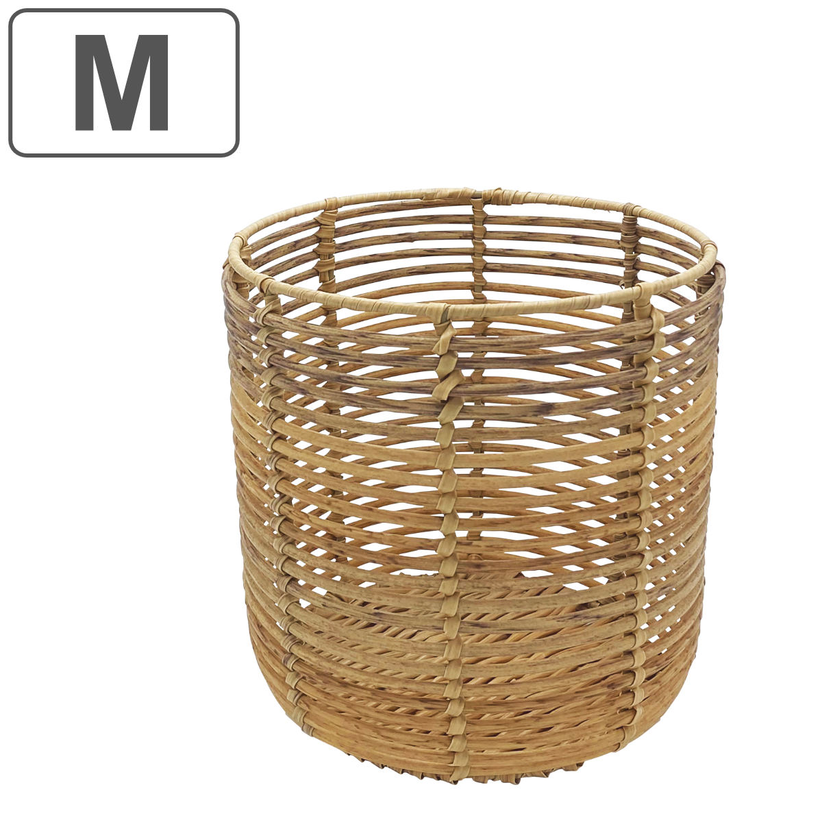 バスケット トークPEPP ラウタ ラウンドM （ かご ラタン風 収納 カゴ 丸 円形 直径20cm 小物収納 収納かご 小物入れ 丈夫 プランターカバー ダストボックス おしゃれ リビング 洗面所 アジアン雑貨 見せる収納 インテリア 雑貨 ） 【39ショップ】