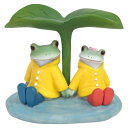 コポー 雨宿りカップル カエル 置物 ( Copeau 置き物 コポタロウ コポミ かえる 蛙 グッズ マスコット ミニチュア 雑貨 オーナメント インテリア 玄関 飾る かわいい 可愛い オブジェ リビング 卓上 机上 小さい デスク ) 【39ショップ】