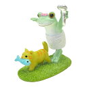 コポー お魚くわえたのらねこ カエル 置物 ( Copeau 置き物 コポタロウ コポミ かえる 蛙 グッズ マスコット ミニチュア 雑貨 オーナメント インテリア 玄関 飾る かわいい 可愛い オブジェ リビング 卓上 机上 小さい )【39ショップ】