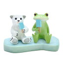 コポー シロクマとアイス カエル 置物 ( Copeau 置き物 コポタロウ かえる 蛙 グッズ マスコット ミニチュア 雑貨 オーナメント インテリア 玄関 飾る かわいい 可愛い オブジェ リビング 卓上 机上 小さい デスク )【39ショップ】