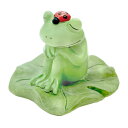 コポー 蓮の葉にちょこん カエル 置物 ( Copeau 置き物 コポタロウ かえる 蛙 グッズ マスコット ミニチュア 雑貨 オーナメント インテリア 玄関 飾る かわいい 可愛い オブジェ リビング 卓上 机上 小さい デスク )【39ショップ】