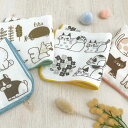 ミニタオル タオルハンカチ FIKA 日本製 25×25cm ( タオル ハンド タオルチーフ 猫 ねこ ウォッシュタオル ハンカチ ガーゼ 手拭き 綿 コット...