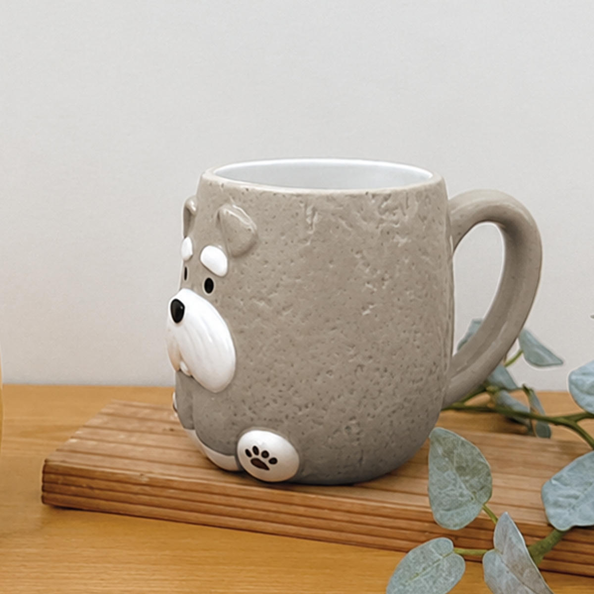 マグカップ わんわんマグ （ 240ml 陶器 シュナウザー マグ マグコップ カップ 食器 wanKoron 犬好き 癒し コレクション インテリア かわいい ）【39ショップ】 interior-palette-10209965 インテリアパレット サンプル画像2