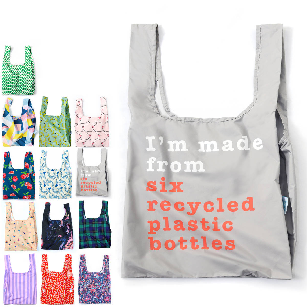 Rakuten - エコバッグ Medium Reusable bag （ マイバッグ エコバック 買い物バッグ コンパクト レジ袋 レジバッグ サブバッグ 軽量 折りたたみ 買い物袋 ショッピングバッグ かばん 鞄 柄 手提げ カインドバッグ ）【39ショップ】