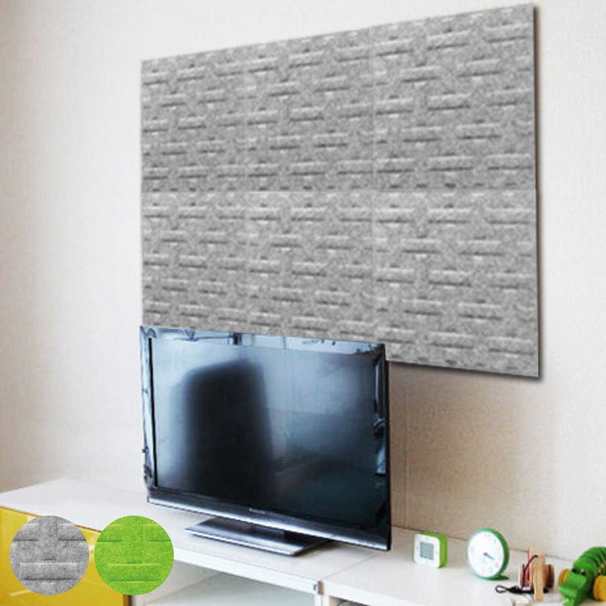 【在庫処分特価】 吸音パネル フェルメノン 3Dエンボス 棒型 6枚セット ( LH17669 防音 吸音 パネル ボード 吸音ボード 壁 壁面 天井 床 賃貸...