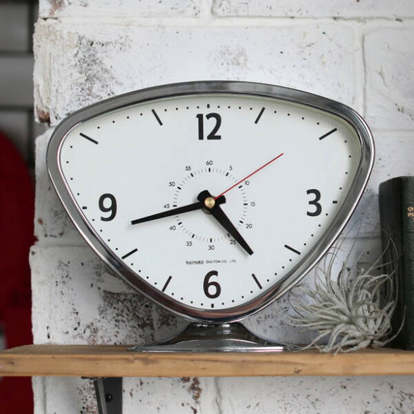 置き時計 ダルトン DULTON ライナルド クロック メッキ 逆三角形 時計 おしゃれ