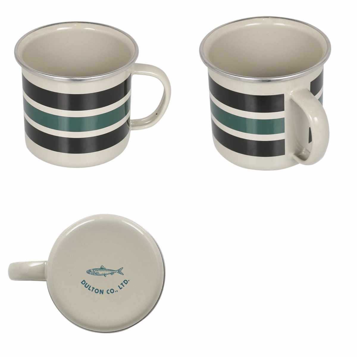 ダルトン マグカップ 360ml SS RIM ENAMELED MUG 同色4個セット （ DULTON オーブン対応 ホーロー おしゃれ マグ レトロ ）【39ショップ】