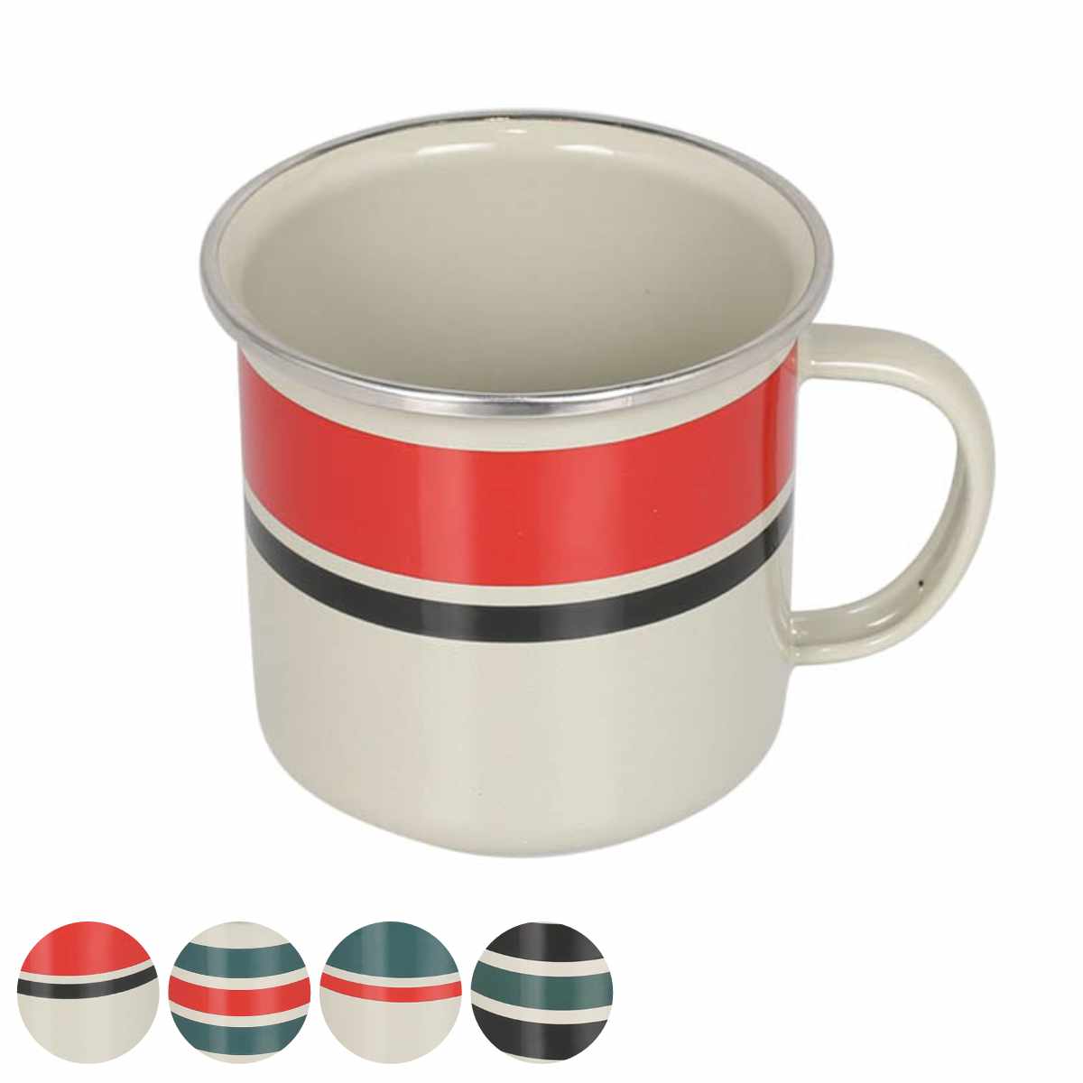 ダルトン マグカップ 360ml SS RIM ENAMELED MUG 同色4個セット （ DULTON オーブン対応 ホーロー おしゃれ マグ レトロ ）【39ショップ】
