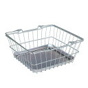レジかご ダルトン SQUARE BASKET-TRAY GALVANIZED バスケット 幅25.5×奥行23×高さ11.5cm ( DULTON 収納バスケット ワイヤーバスケット かご カゴ 収納 持ち手付き 収納ボックス 収納ケース 小物収納 ディスプレイ おしゃれ )【39ショップ】
