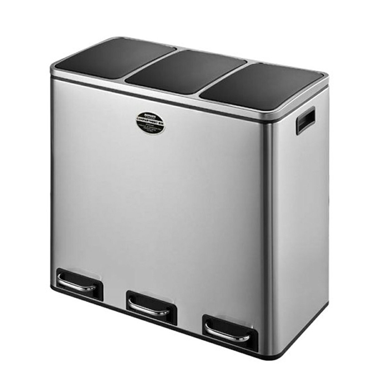 ダルトン DULTON ゴミ箱 コンパートメントビン 54L ステンレス ( 分別 ごみ箱 キッチン ステンレス製 ふた付き ペダル ごみばこ ダストボックス おしゃれ カウンター下 3分別 インナーボックス 54 リットル )【39ショップ】 [3]