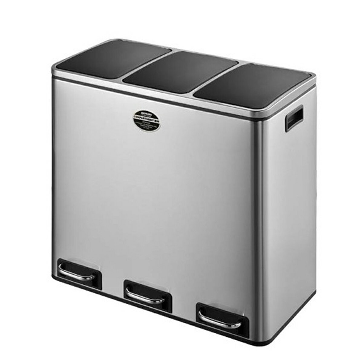 Stainless Steel - ダルトン DULTON ゴミ箱 コンパートメントビン 54L ステンレス （ 分別 ごみ箱 キッチン ステンレス製 ふた付き ペダル ごみばこ ダストボックス おしゃれ カウンター下 3分別 インナーボックス 54 リットル ）【39ショップ】