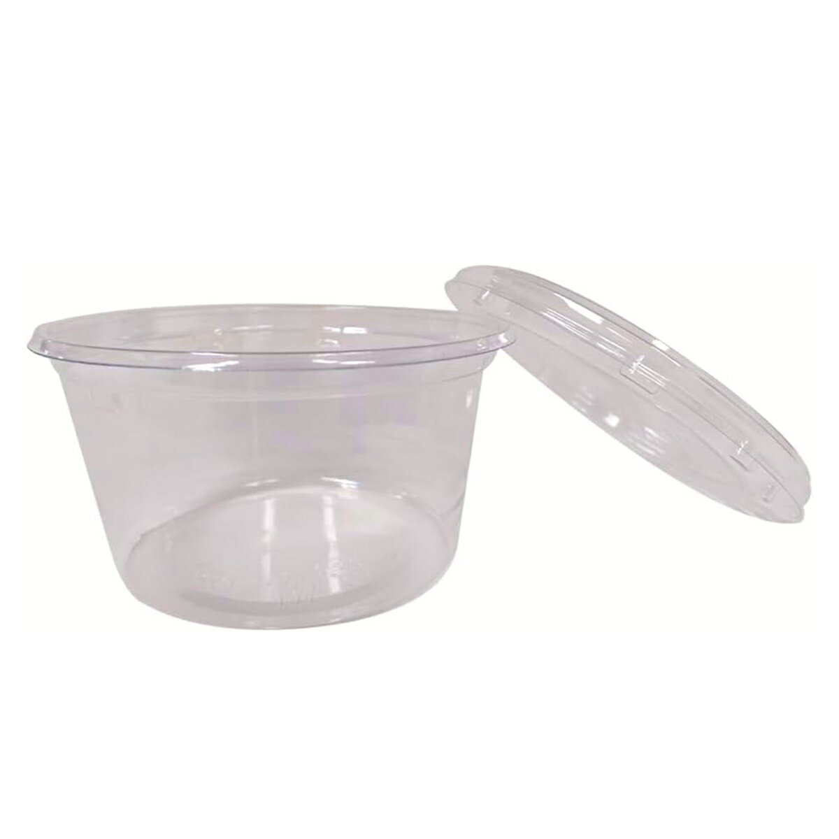 Rakuten - 使い捨て容器 透明ふた付き丸カップ 250ml 10枚入 おかずデザート容器 （ 使い捨て プラスチック容器 透明 クリア カップ 容器 日本製 10組入り 使い捨てカップ 蓋つき アウトドア BBQ イベント お惣菜 テイクアウト ）【39ショップ】