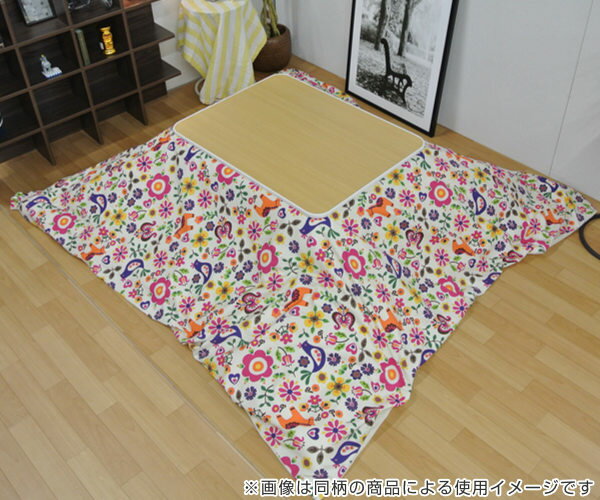 こたつ布団 厚掛け 185×185cm 正方形 日本製 綿100% 消臭 こたつ 布団 ( 送料無料 コタツ布団 こたつ掛け布団 こたつふとん 炬燵 コタツ ふとん 抗菌 厚手 動物 おしゃれ 国産 あったかい キルティング 厚掛け布団 植物 アニマル ) 【39ショップ】 [2]