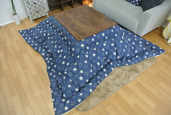 こたつ布団 厚掛け 210×280cm 長方形 日本製 綿100% 消臭 こたつ 布団 ( 送料無料 コタツ布団 こたつ掛け布団 こたつふとん 炬燵 コタツ 抗菌 厚手 デニム 大きい おしゃれ 国産 星 あったかい キルティング 厚掛け布団 大判 ) 【39ショップ】 [3]