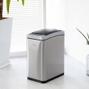 EKO ゴミ箱 8L アリュールセンサービン ステンレス ( ごみ箱 自動開閉 センサー 8リットル 自動ゴミ箱 小さい 片面開き イーケーオー ふた付きゴミ箱 スリム コンパクト リビング キッチン 電池式 シンプル おしゃれ )【39ショップ】