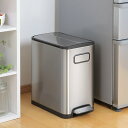 EKO ゴミ箱 20L 30L 40L 45L エコフライ ステップビン ペダル ( イーケーオー ごみ箱 幅26 幅28 ペダル式 両開き ふた付き 角型 ステンレス 一年保証付き スリム バタフライ オープン キッチン キャスター付 静か閉まる )【39ショップ】