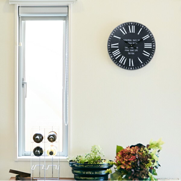 掛け時計 33cm ブラックボード モチーフクロック Blac