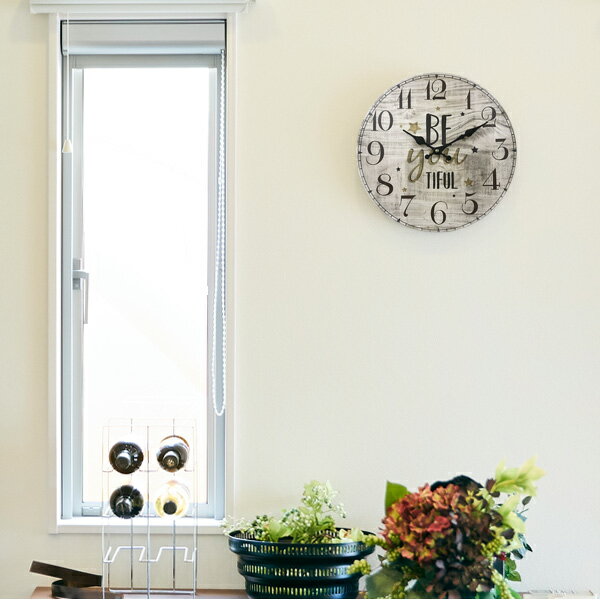 掛け時計 33cm ビーユー モチーフクロック BE YOU