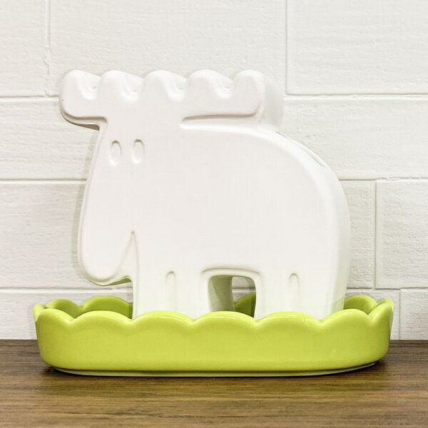 【エントリーで最大100％ポイントバック】 加湿器 moz ヘラジカ 卓上 自然気化式 陶器 （ 気化式加湿器 アニマル 陶器加湿器 卓上加湿器 素焼き 水 入れるだけ 受け皿付き 北欧風 静音 省エネ エコ 電源不要 小型 ） 【39ショップ】