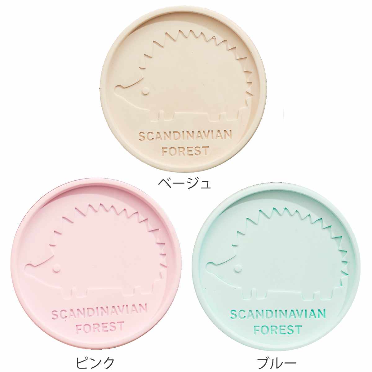 コースター 10cm サークル SCANDINAVIAN FOREST 珪藻土 （ 珪藻土コースター 丸型 ...