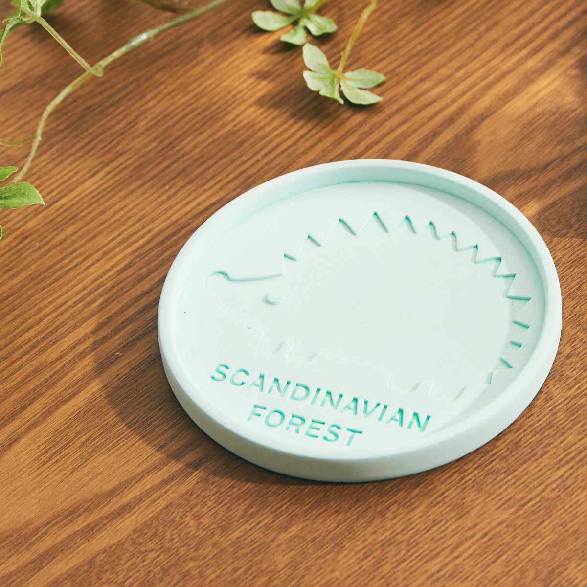 コースター 10cm サークル SCANDINAVIAN FOREST 珪藻土 （ 珪藻土コースター 丸型 ...