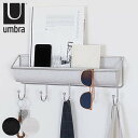 【先着】最大400円OFFクーポン有！ umbra アンブラ フック 5連 ハンモック ウォールオーガナイザー 壁 （ 小物収納 ネジ 壁掛け 小物入れ キーフック 壁付け ハンガー ウォールフック 白 黒 鍵掛け ハンガーフック 玄関 収納 壁掛けフック インテリア ）【39ショップ】