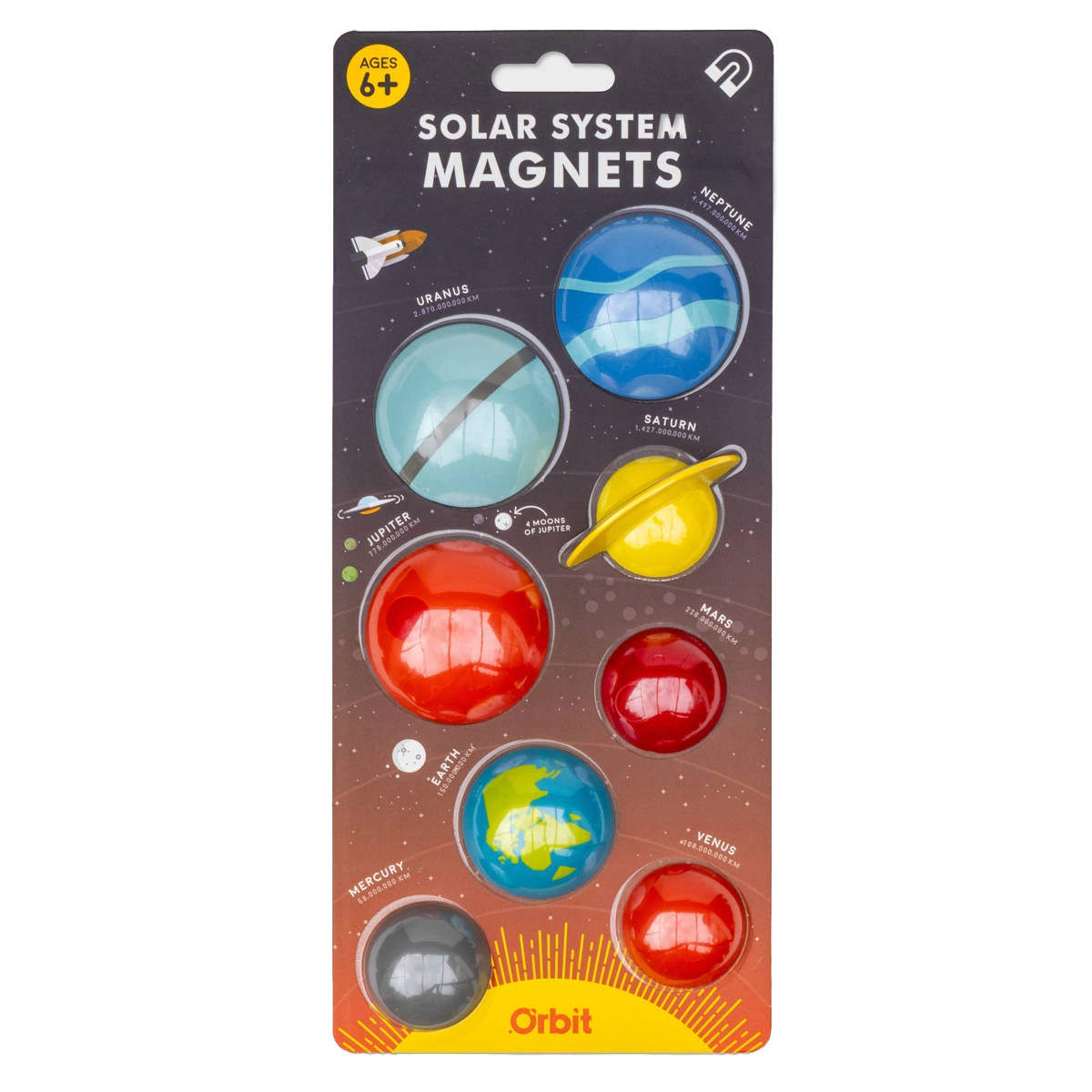 Rakuten - SUCK UK マグネット 惑星 8個入り （ サックユーケー 磁石 文房具 文具 ステーショナリー 事務用品 ホワイトボード 冷蔵庫 書類 メモ 掲示 デスク収納 収納 オフィス 整理 整頓 事務 会社 学校 家 ）【39ショップ】