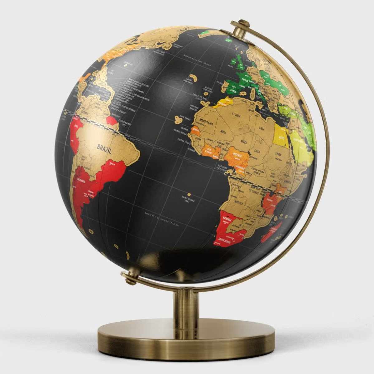 SUCK UK 地球儀 スクラッチ 20cm インテリア 世界地図 地球 （ サックユーケー 旅 旅行 記録 世界 削る コンパクト 卓上 行ったことある国 塗りつぶし 行った国 入学祝い 誕生日プレゼント 地理 旅行好き 勉強 ギフト ディスプレイ ）【39ショップ】