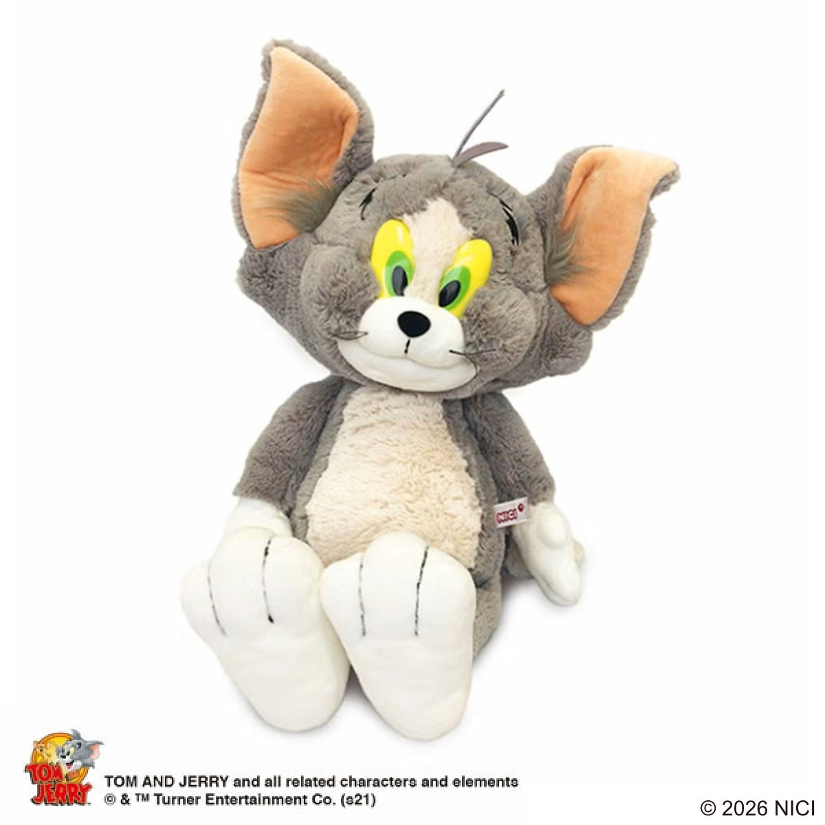 NICI トムとジェリー トム クラシック 50cm ぬいぐるみ （ ニキ ヌイグルミ ふわふわ アニマル グッズ かわいい キャラクター トムジェリ お座りタイプ もこもこ 縫いぐるみ 人形 ぬい撮り おもちゃ 玩具 子ども プレゼント ）【39ショップ】