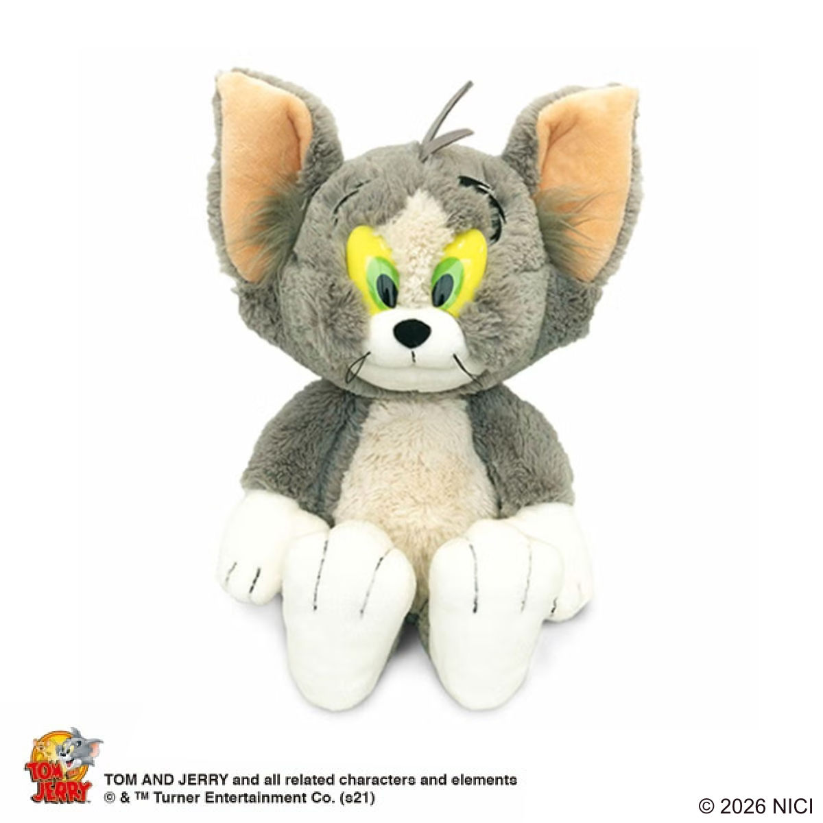 NICI 톰과 제리 톰 클래식 35cm 봉제인형 ( 니키 누이구루미 푹신푹신 동물 상품 귀여운 캐릭터 톰 제리 앉아 타입
