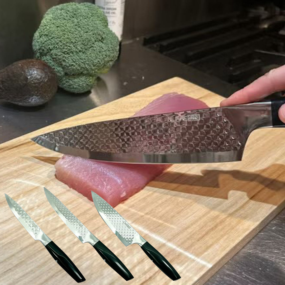 包丁 LIVEON 万能ナイフ スライスナイフ シェフナイフ （ ペティナイフ 果物ナイフ 料理包丁 文化包丁 万能包丁 軽量 キッチンナイフ 20cm 調理器具 キッチン用品 19.5cm 果物包丁 12.5cm ナイフ ほうちょう 庖丁 皮むき 小型包丁 ）【39ショップ】 interior-palette-10214193 インテリアパレット パッケージ画像
