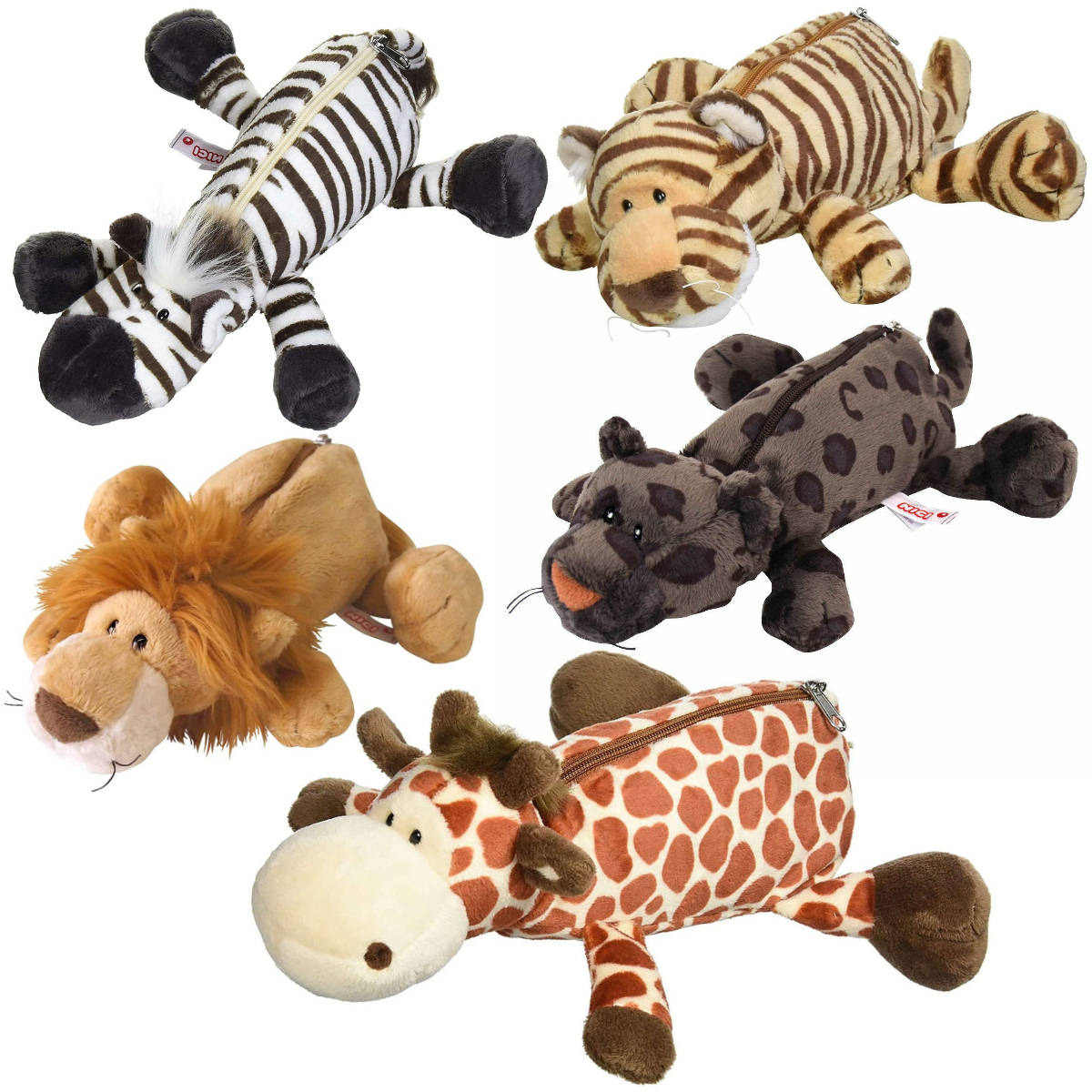 筆箱 フィギュアポーチ NICI ワイルドフレンズ ぬいぐるみ ( ニキ ポーチ ペンケース 小物入れ 筆箱 ぬいぐるみ マスコット おしゃれ 中学生 高校生 ...