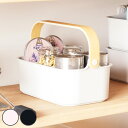 umbra 小物収納 ベルウッド スタッカブルビン28×17cm ( アンブラ キッチン 調味料 収納 スパイスラック 調味料入れ 木目 スタッキング おしゃれ コスメボックス 整理 小物ケース 持ち運び 仕切り ハンドル ホワイト キッチン収納 )【39ショップ】