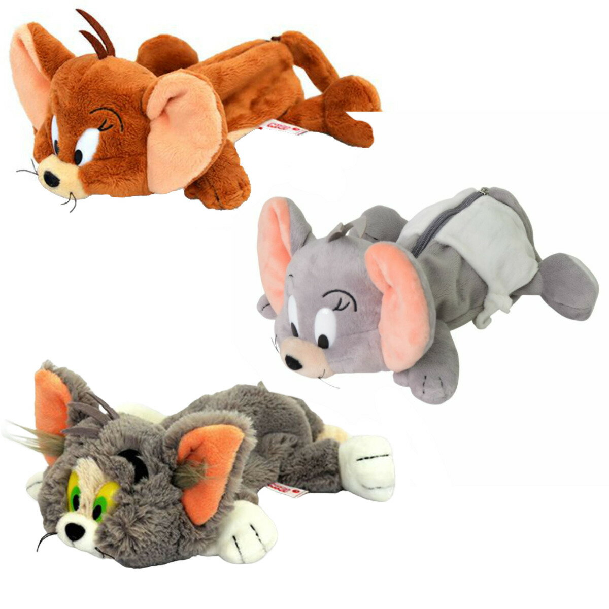 筆箱 フィギュアポーチ NICI トムとジェリー ぬいぐるみ ( ニキ ポーチ トム ジェリー タフィー 小物入れ マスコット ペンポーチ 文房具 キャラクター...