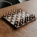 オブジェ ウォブル チェスセット 木製 ( チェス インテリア 高級 ボードゲーム ウォルナット プレゼント ギフト おもちゃ 駒 セット 飾る 飾り 遊べる ...