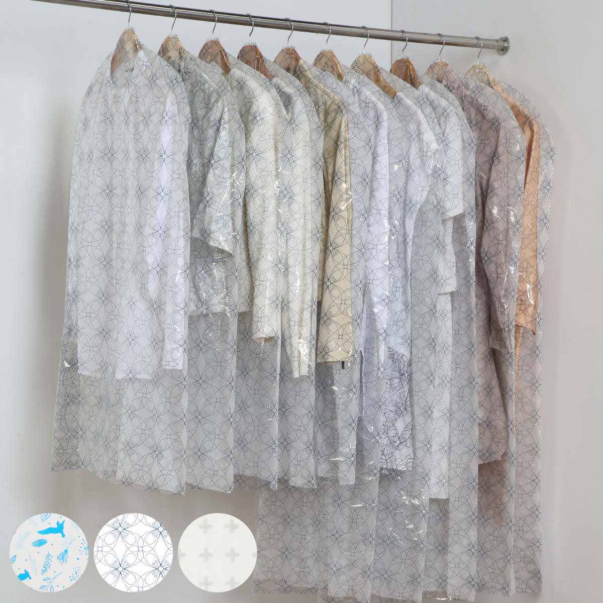 衣類カバー ティッシュ式 洋服カバー 50枚入 3個セット ( 衣類 カバー 洋服 保管 収納 ロング ショート 不織布 湿気 ほこり 対策 衣類収納 ホコリよ...