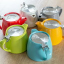 ティーポット 400ml ミニスタンプティーポット 硬質陶器 ( 食洗機対応 紅茶ポット 急須 ポット 茶こし付 茶こし付き ストレーナー付き 片手 ハンドル付き スタッキング 紅茶 ティー おしゃれ ) 【39ショップ】