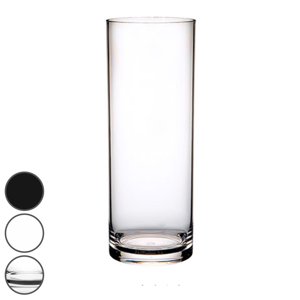 花瓶 割れないガラス PVシリンダー 直径15×高さ40cm （ 花びん 花器 シリンダー フラワーベース 透明 割れない ベース フラワー 花 飾る 円筒 円柱 ポリカーボネート プラ キャニスター クリア ホワイト ブラック われない ）【39ショップ】