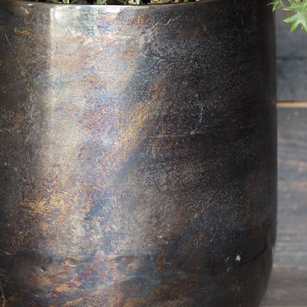 植木鉢 AM6ベース アルミ 直径23×高さ20cm ( 送料無料 プラントポット 植物用ポット 花器 鉢カバー ポット 花瓶 丸 植木鉢カバー プラスチック 植物 花 観葉植物 園芸 インテリア 底穴なし 軽量 ) 【39ショップ】 [2]