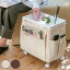 サイドテーブル 高さ38.5cm 収納付き バスケット付き キャスター付き サイドワゴン ( テーブル ソファ..