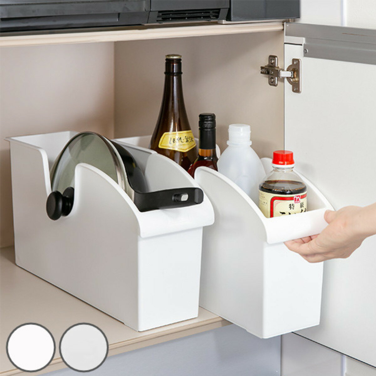 キッチン収納ケース シンクボックス M コロ付き 幅14.5cm 6個セット ( 収納ボックス 収納ケース 整理ケース シンク下ボックス キッチン 収納 シンク...