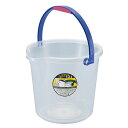 掃除バケツ ホース止め付き べんりっこバケツ 13L クリア ( バケツ 13リットル プラスチック 掃除 目盛り 透明 中身が見える アウトドア 洗車 収納 ...