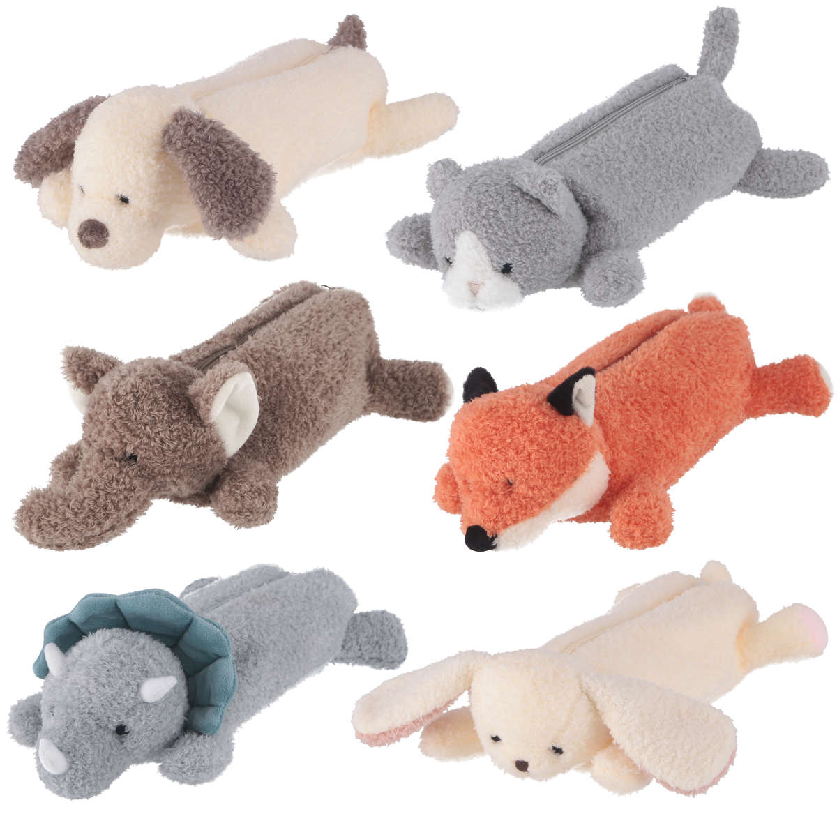 ペンケース アニマルペンケース BIG ぬいぐるみ 筆箱 ( ポーチ 小物入れ マスコット メイクポーチ コスメポーチ 大容量 おしゃれ 中学生 高校生 アニマ...