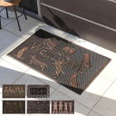 玄関マット 屋外 ラバーマット 犬 45×75 ( 泥落とし 洗える 水洗い 弾力 マット 滑り止め 雨 ラバー ゴム 幅75cm イヌ おしゃれ カフェ ベランダ デッキ テラス 玄関 ゴム素材 外用 室内 薄手 ペット )【39ショップ】