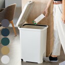 ゴミ箱 45L 2WAY ダストボックス ( ごみ箱 45リットル 幅33 ペダル式 プッシュ式 ふた付き 分別 角型 ワンプッシュ 大容量 キッチン 袋止め付...