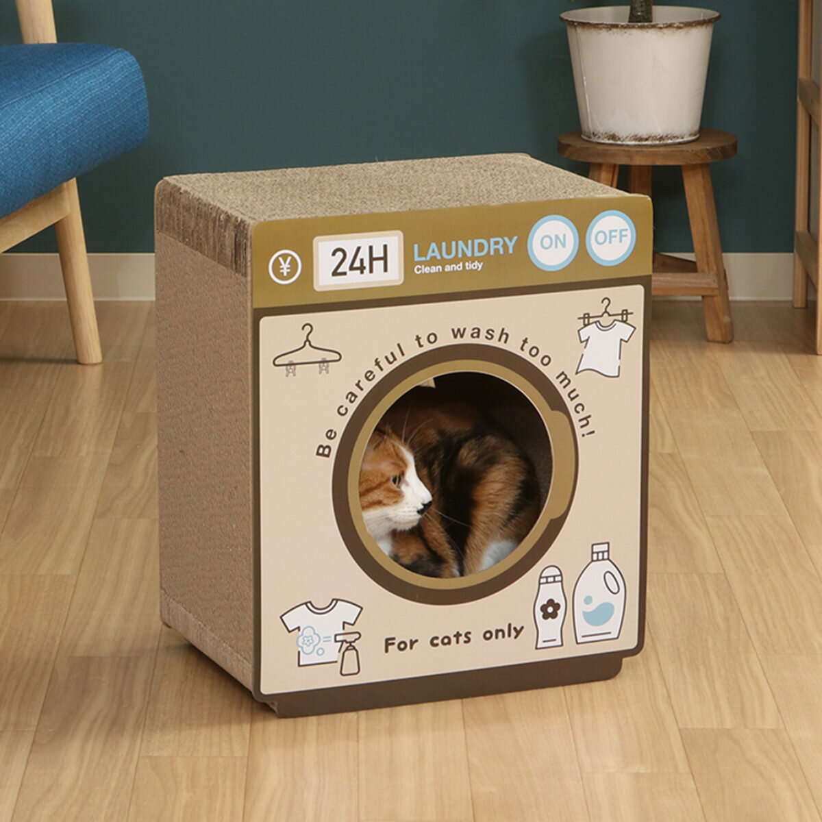 爪とぎ 猫の爪とぎ ランドリー 猫 ダンボール 長持ち ( 爪研ぎ つめとぎ 猫用 爪とぎハウス 段ボール ストレス解消 遊び おもちゃ かわいい 爪磨き ガリ...