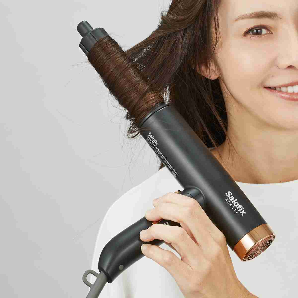 ドライヤー Salofix Beauty ヘアドライヤー カーラー （ 500g 軽量 1400W 速乾 大風量 2.7立方メートル マイナスイオン 静電気除去 髪 巻き髪 オートクリーニング機能 お手入れ簡単 ヘアケア スタイリング 時短 髪の毛 ）【39ショップ】