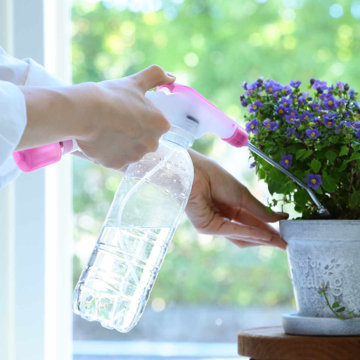 掃除スプレー ペットボトル専用 加圧式 ロングノズル付き （ ペットボトルスプレー 取り付け 簡単  ...
